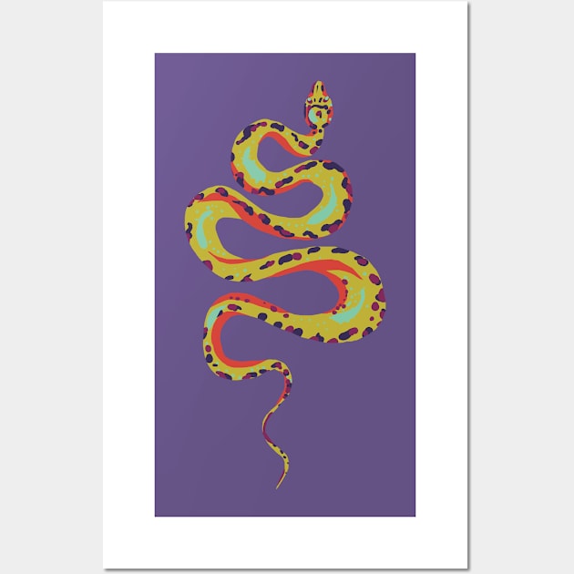 Top Left Corner Snake Wall Art by Oreoballpandacat